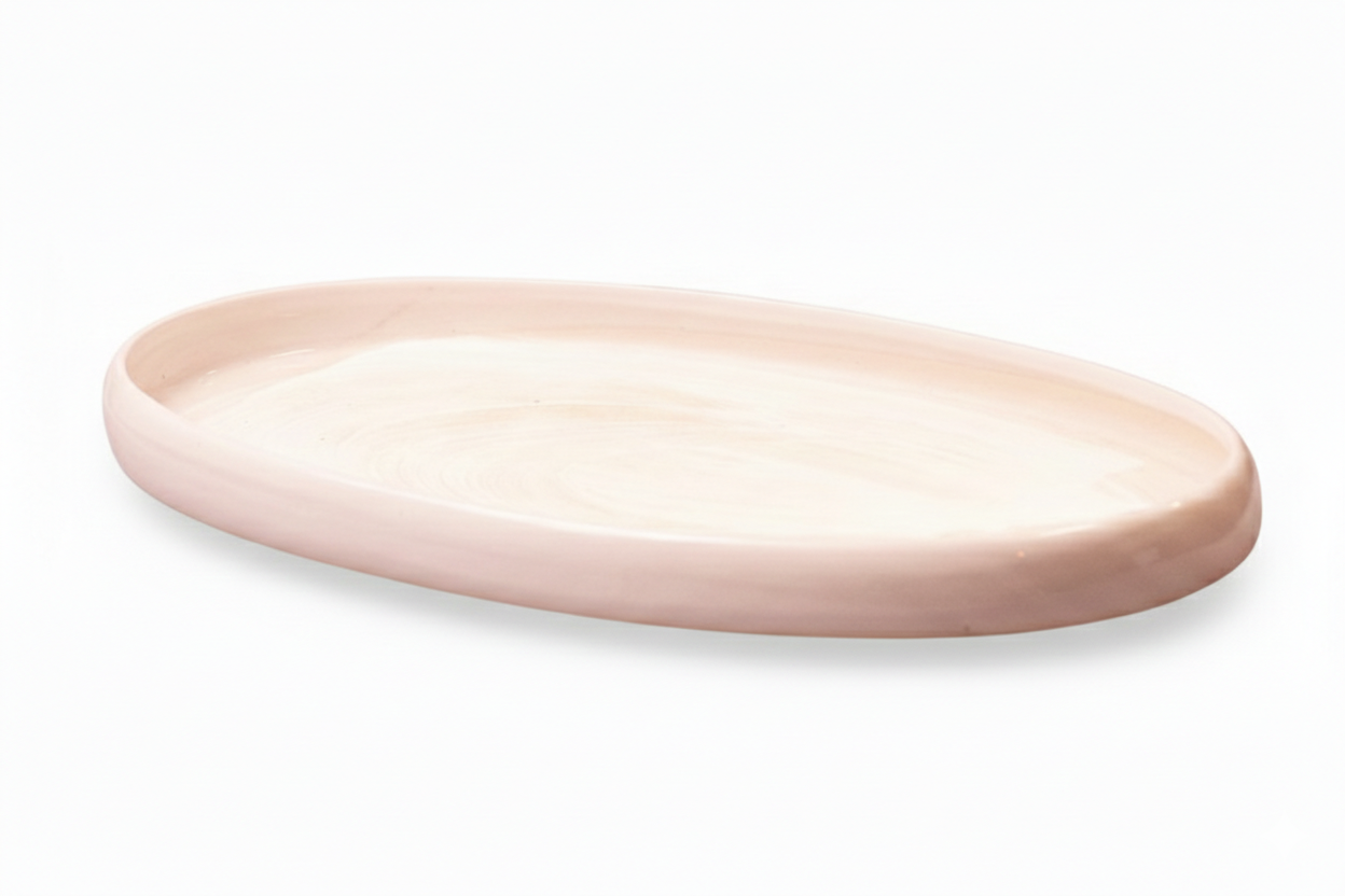 Oval Bonsai Pot – Glazed Ceramic – SKU: G340217300A